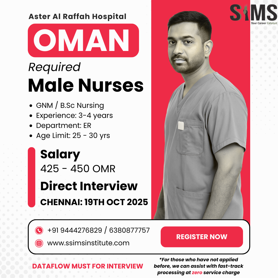 Male Staff Nurse — Gulf job poster